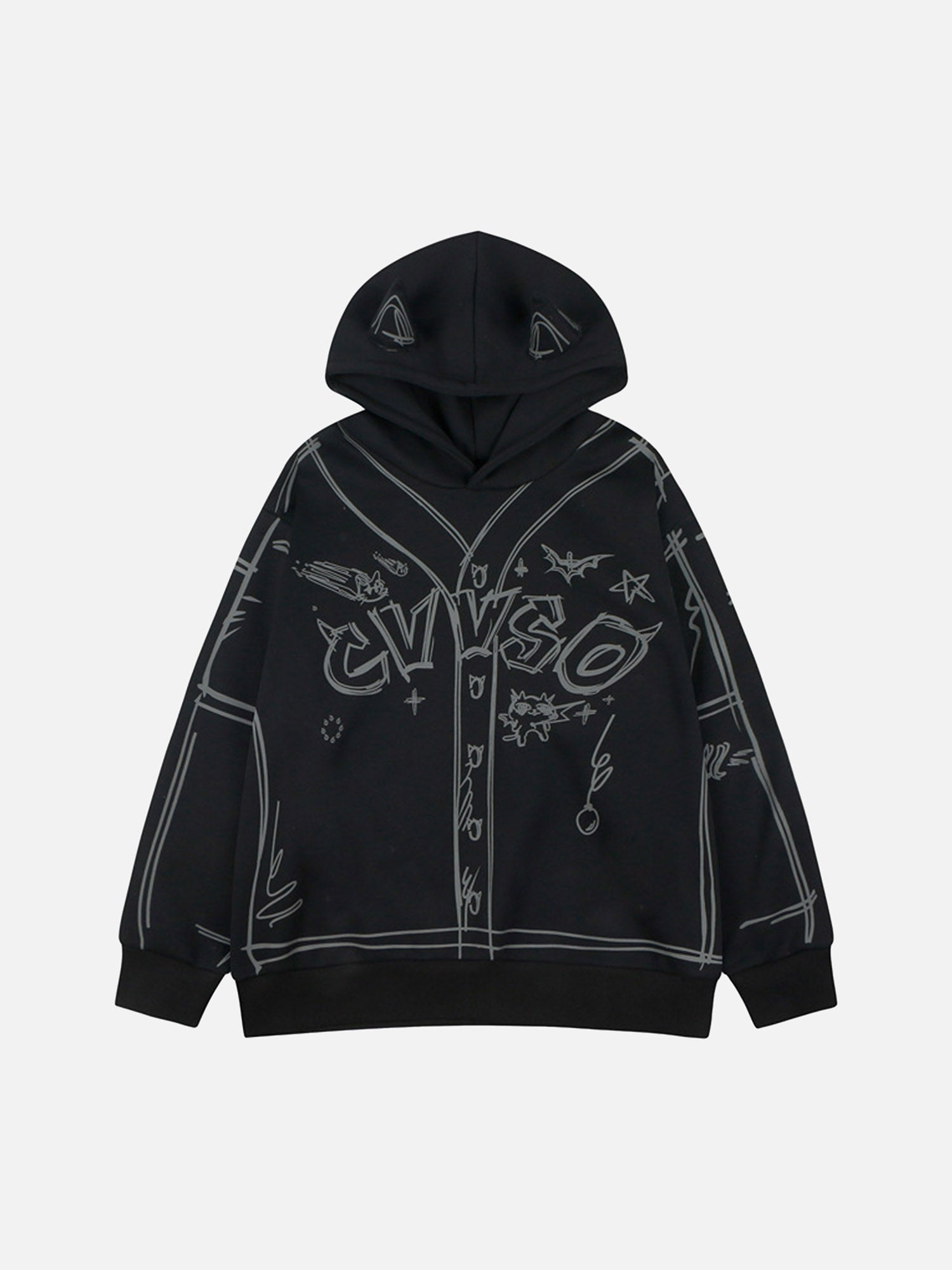 Hand-painted Graffiti Hoodie And Fleece Hoodie