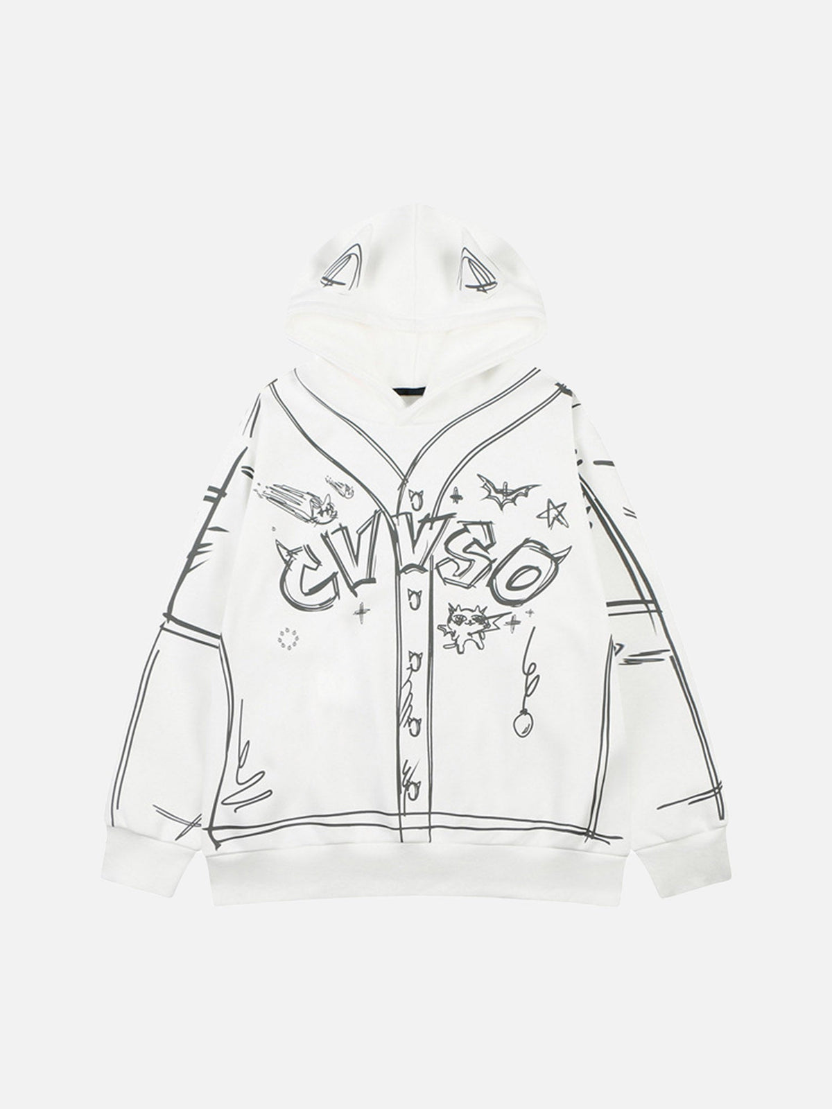 Hand-painted Graffiti Hoodie And Fleece Hoodie