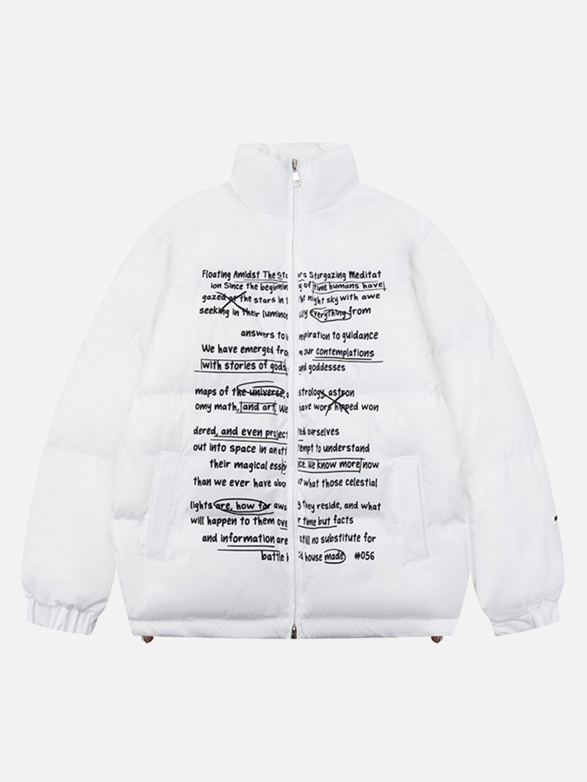 Handwritten Font Design Down Jacket