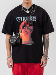 Head Print Hip Hop T-shirt - 1564