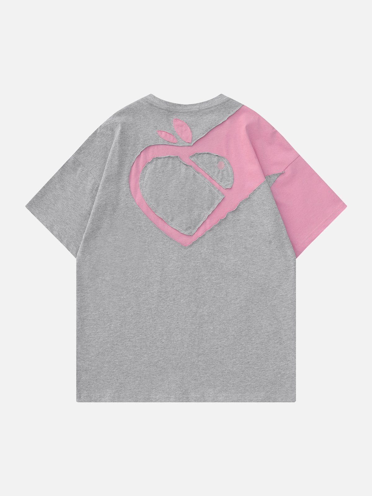 Heart Apple Sticker Cloth Embroidered Tee