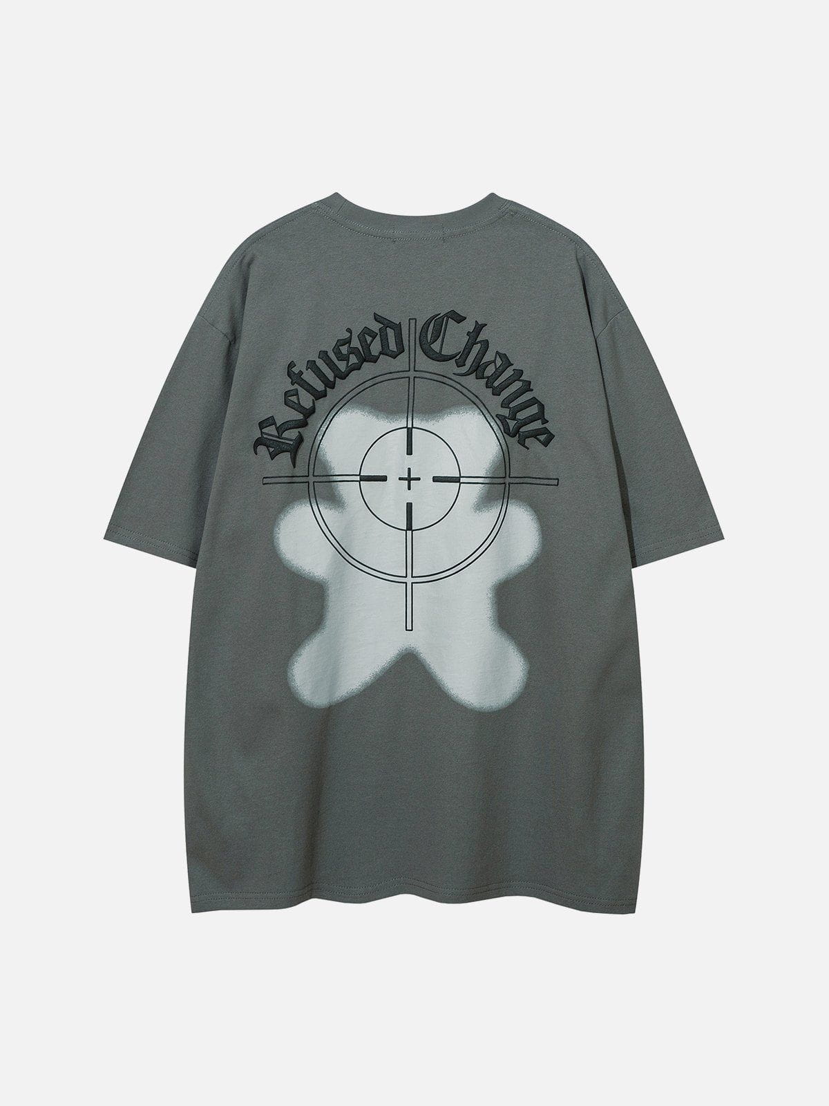 Heart Bear Graffiti Print Tee