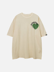 Heart Bear Graffiti Print Tee