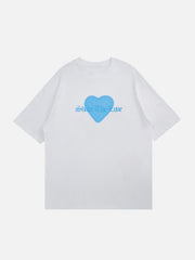 Heart Print Cotton Tee