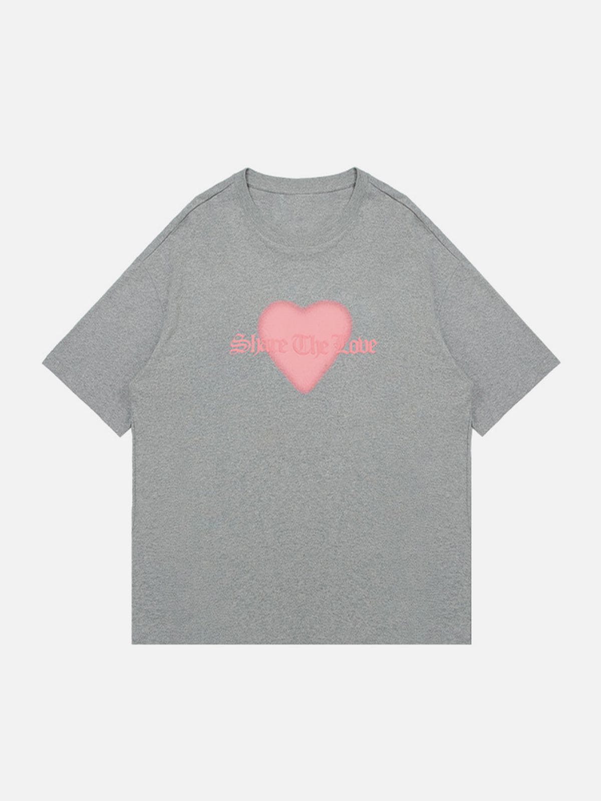 Heart Print Cotton Tee