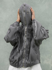Heavyweight Batik Washed Distressed Hoodie