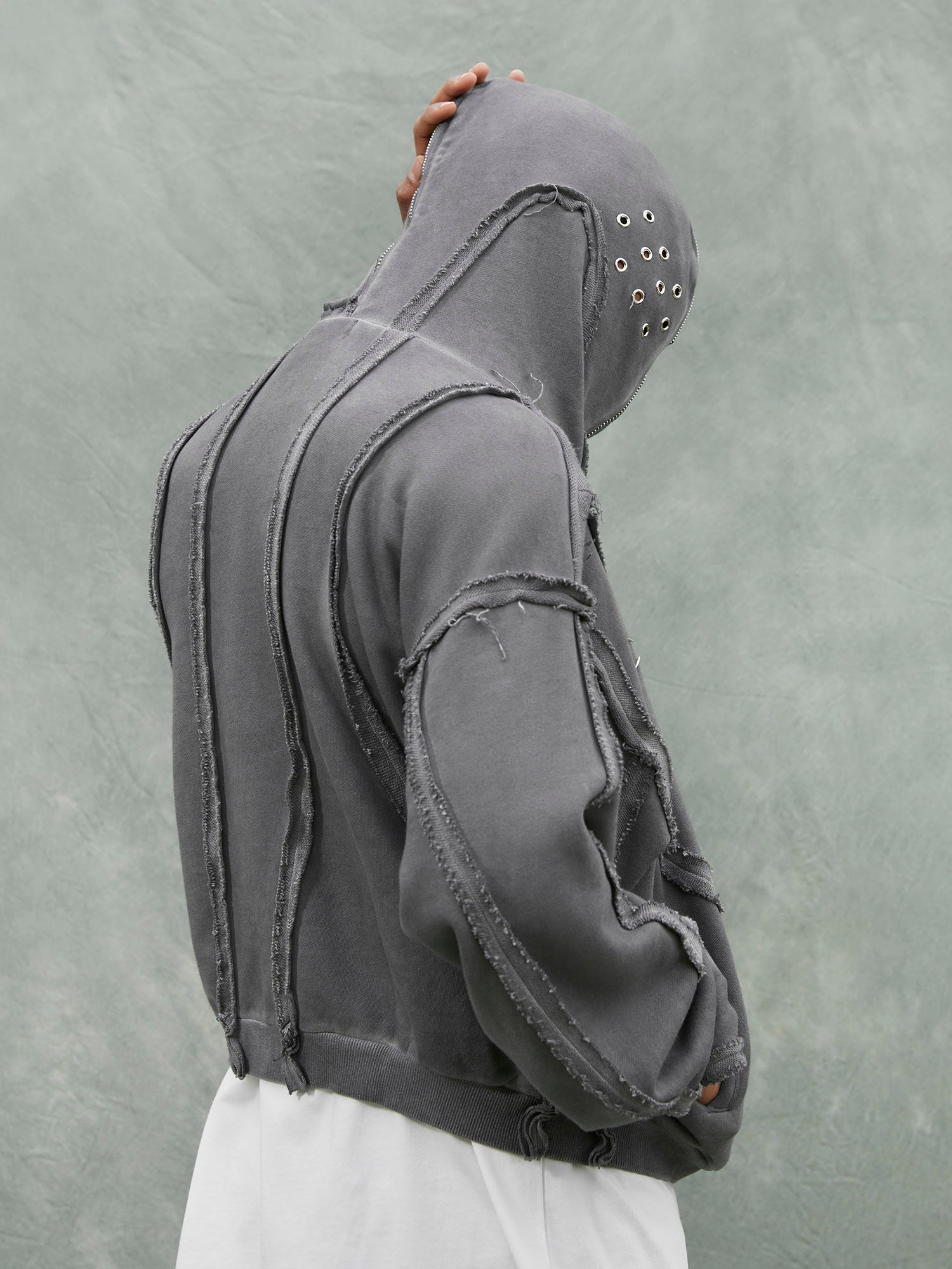 Heavyweight Batik Washed Distressed Hoodie