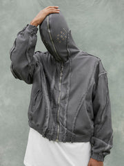 Heavyweight Batik Washed Distressed Hoodie