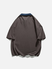 Hem Pocket Zip Up Polo Tee