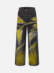 High Street Heavy Industry Graffiti Washed Jeans