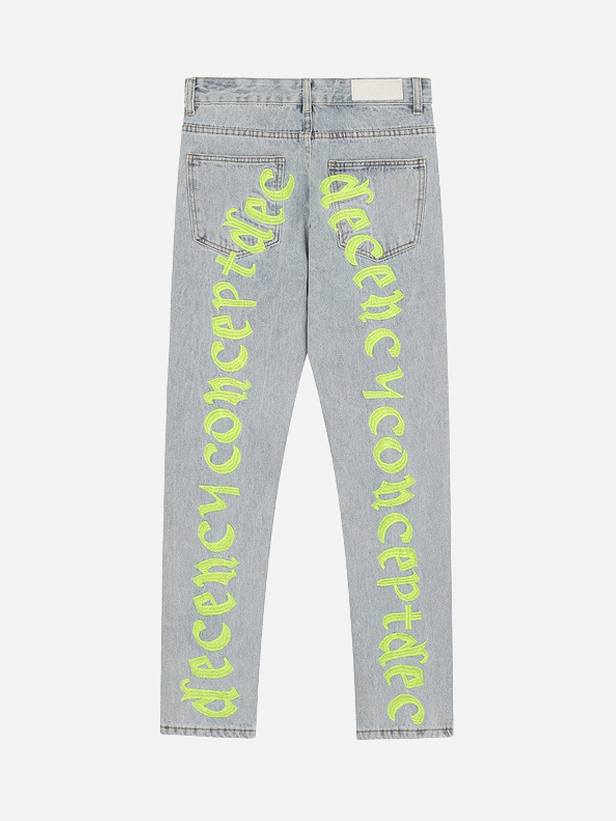 High Street Letter Embroidered Slim-Fit Skinny Jeans