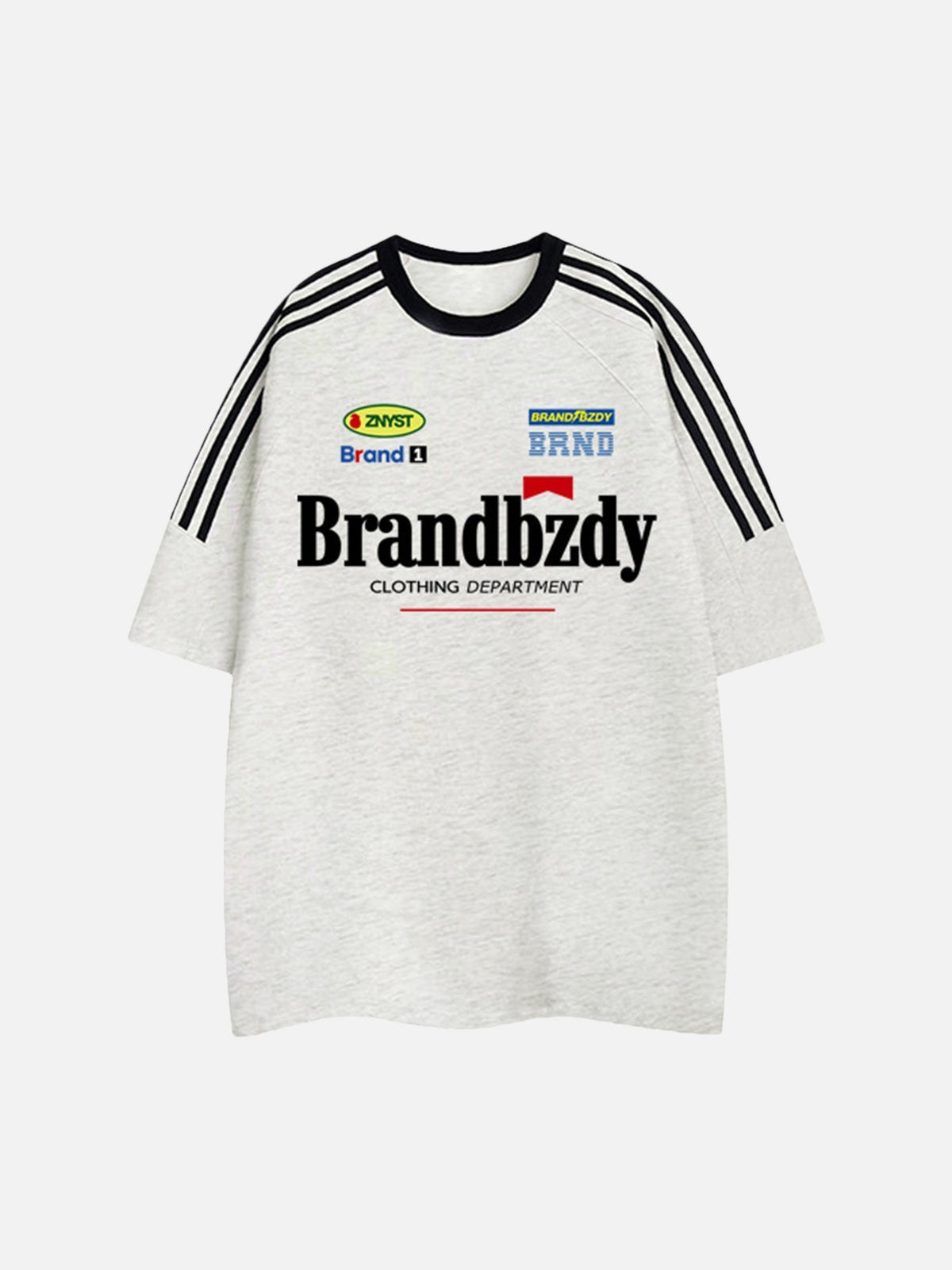 High Street Retro Three-pole Badge Trendy Brand T-shirt