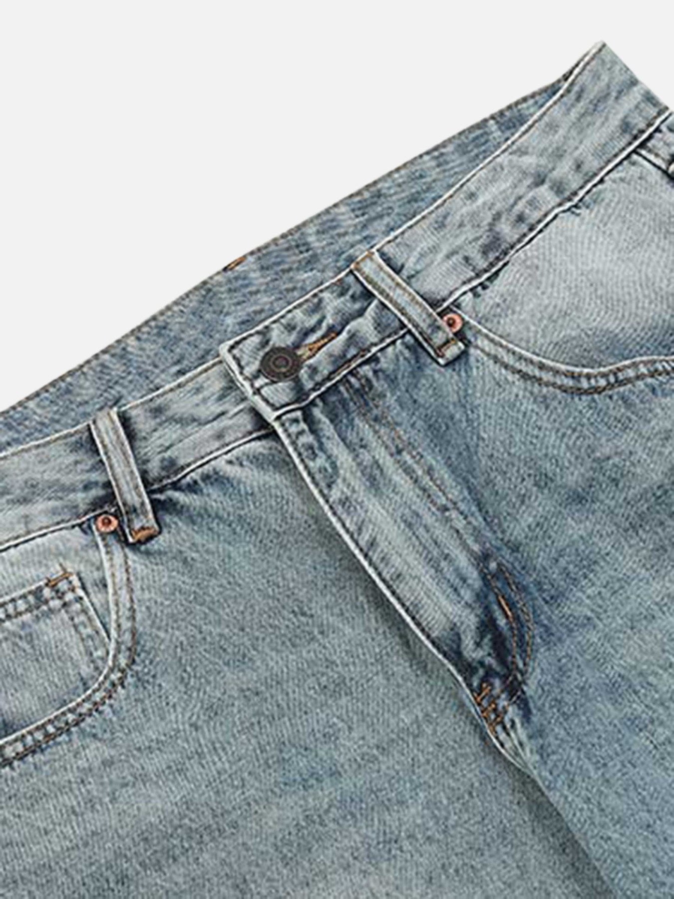 High Street Ripped Micro Flare Jeans
