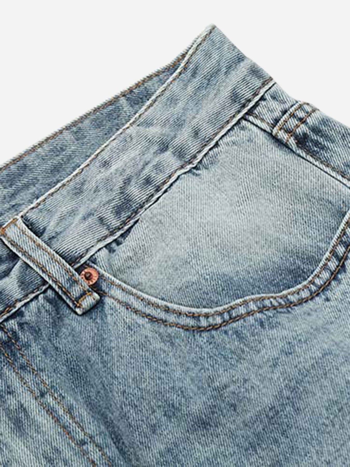 High Street Ripped Micro Flare Jeans