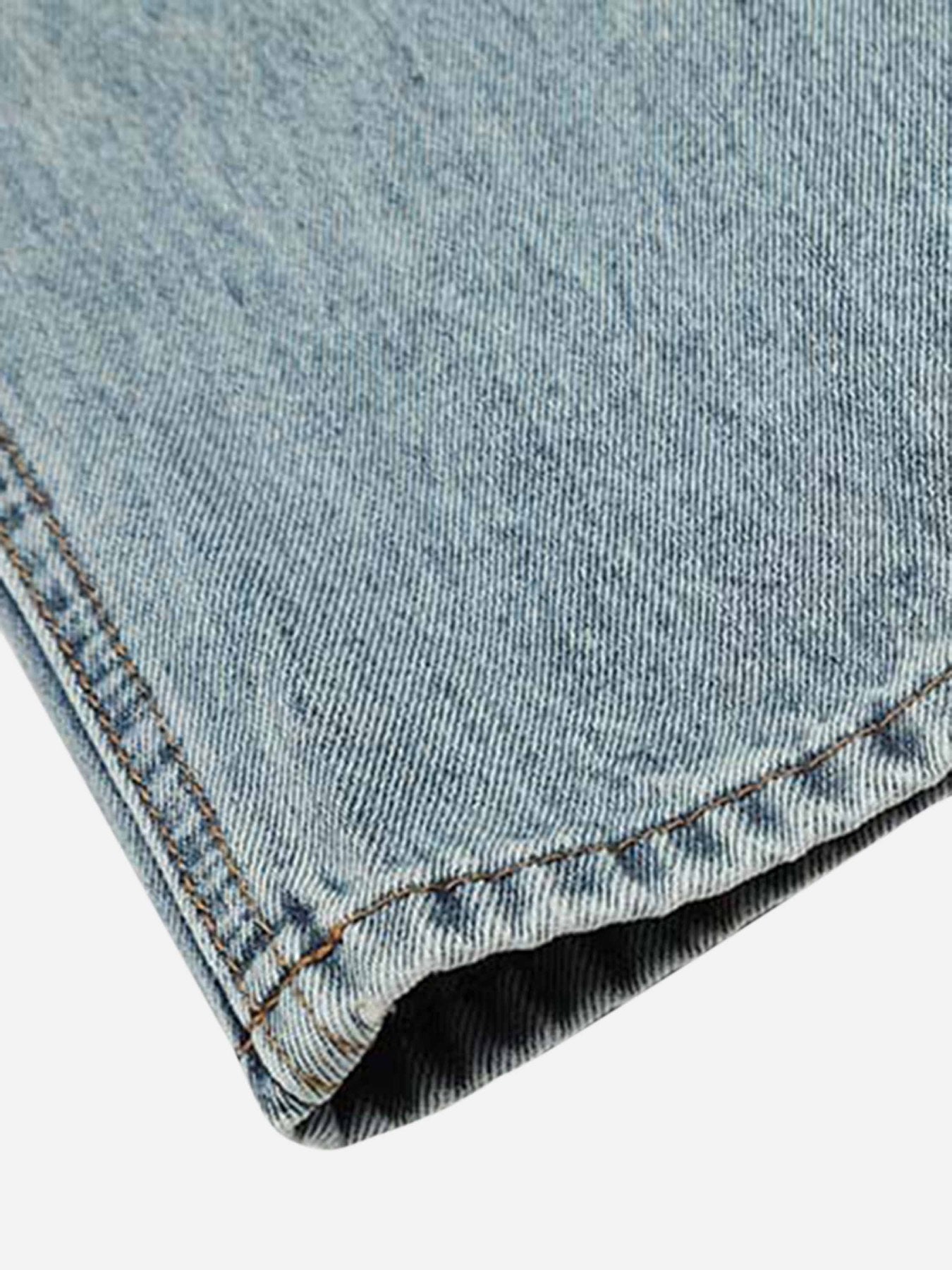 High Street Ripped Micro Flare Jeans