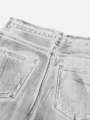 Hip Hop Aged Straight Leg Jeans - 1932