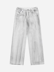 Hip Hop Aged Straight Leg Jeans - 1932
