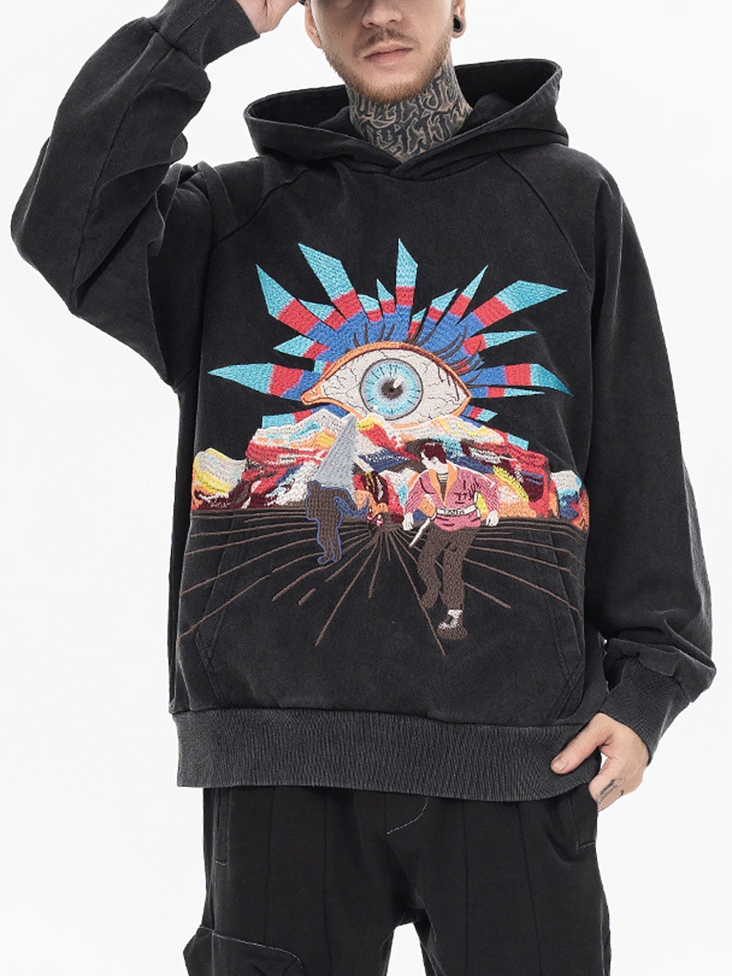 Hip-hop Creative Fun Embroidered Hoodie