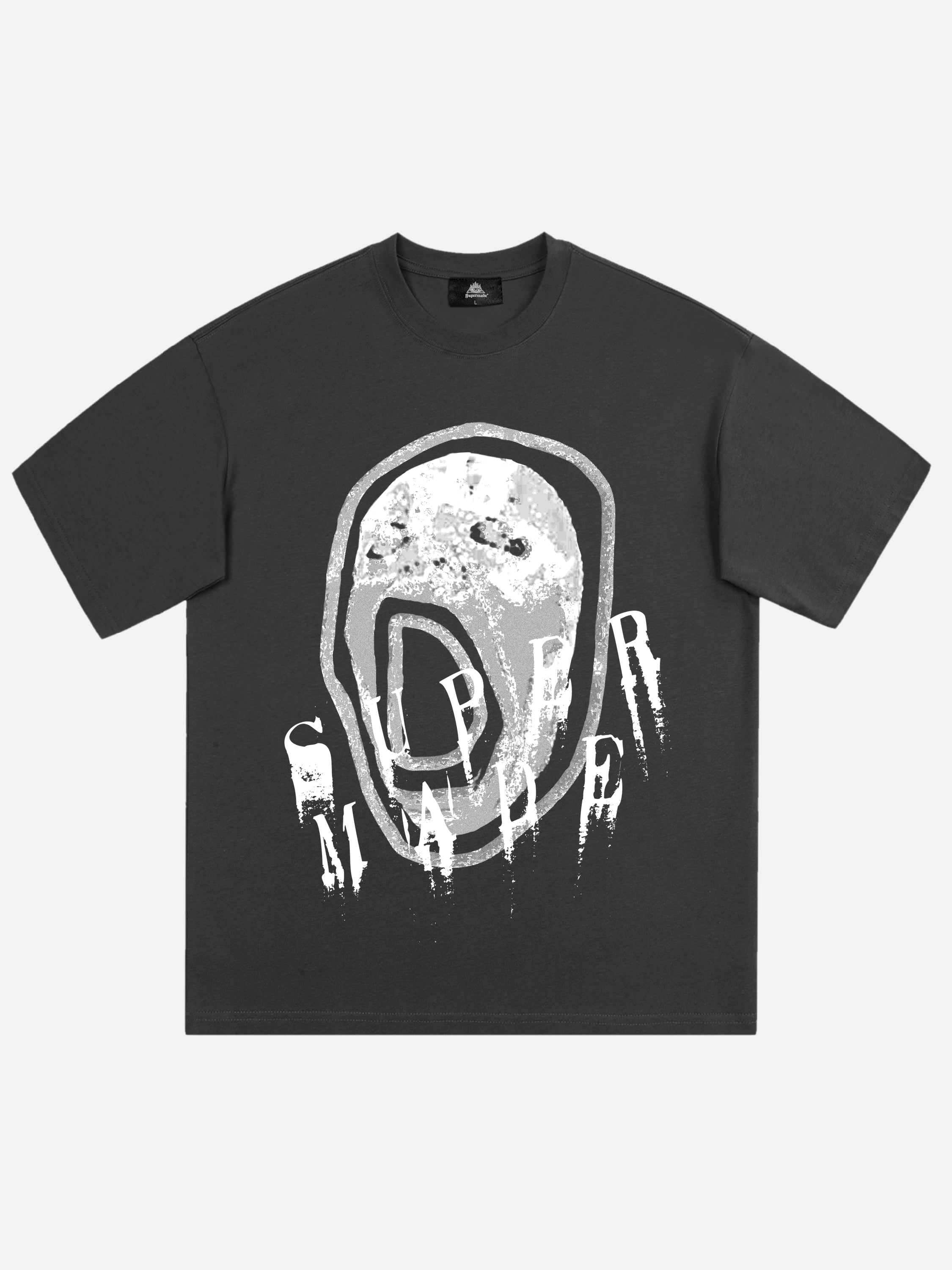 Hip-hop High Street Creative Portrait Print T-shirt