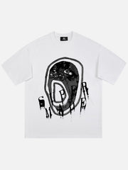 Hip-hop High Street Creative Portrait Print T-shirt