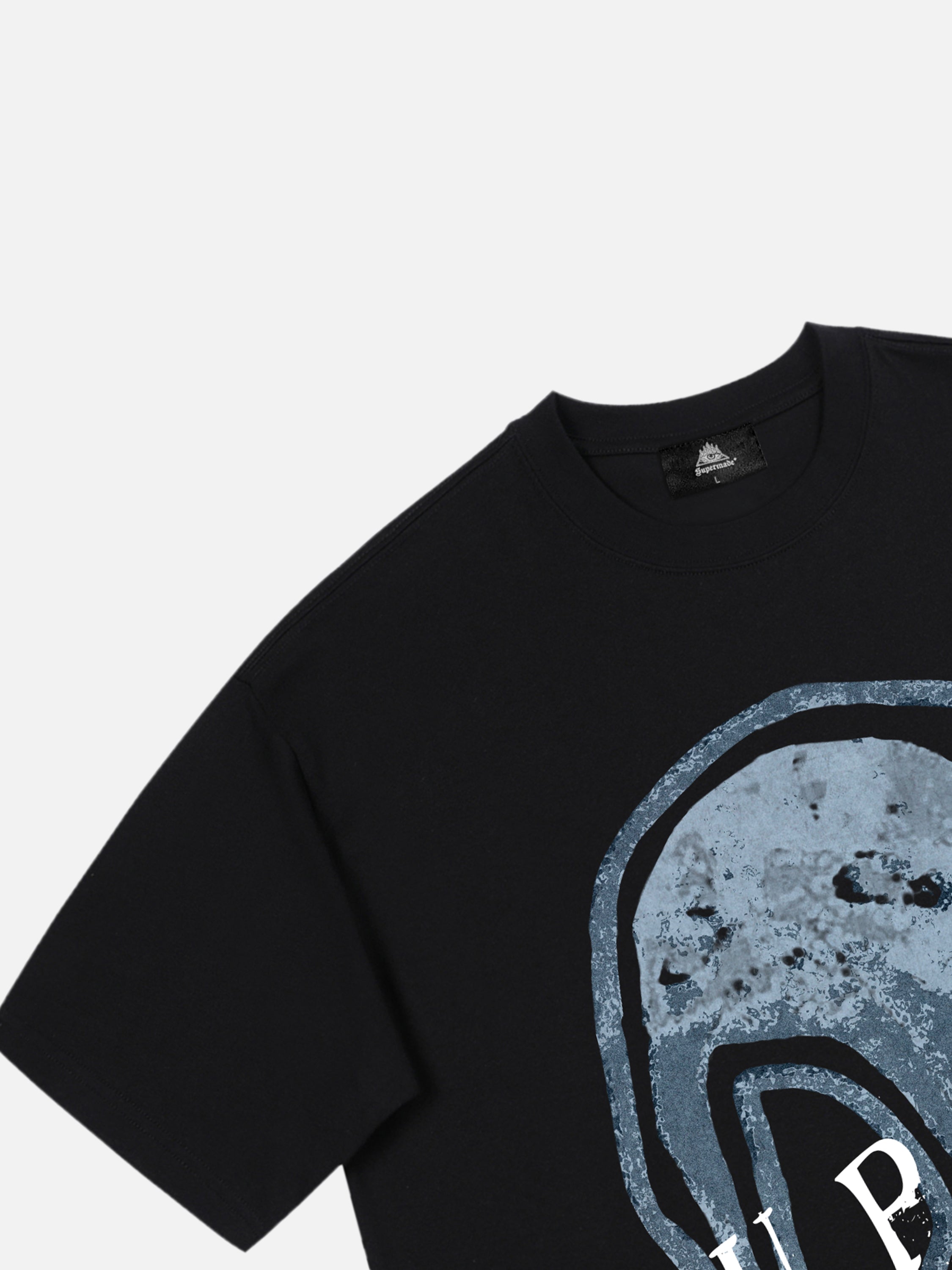 Hip-hop High Street Creative Portrait Print T-shirt