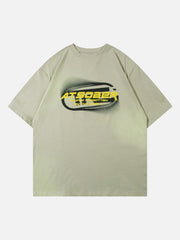 Hip-hop Retro Graffiti Spray Letters T-shirt
