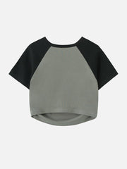 Hollow Embroidery Pleating Tee