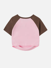 Hollow Embroidery Pleating Tee