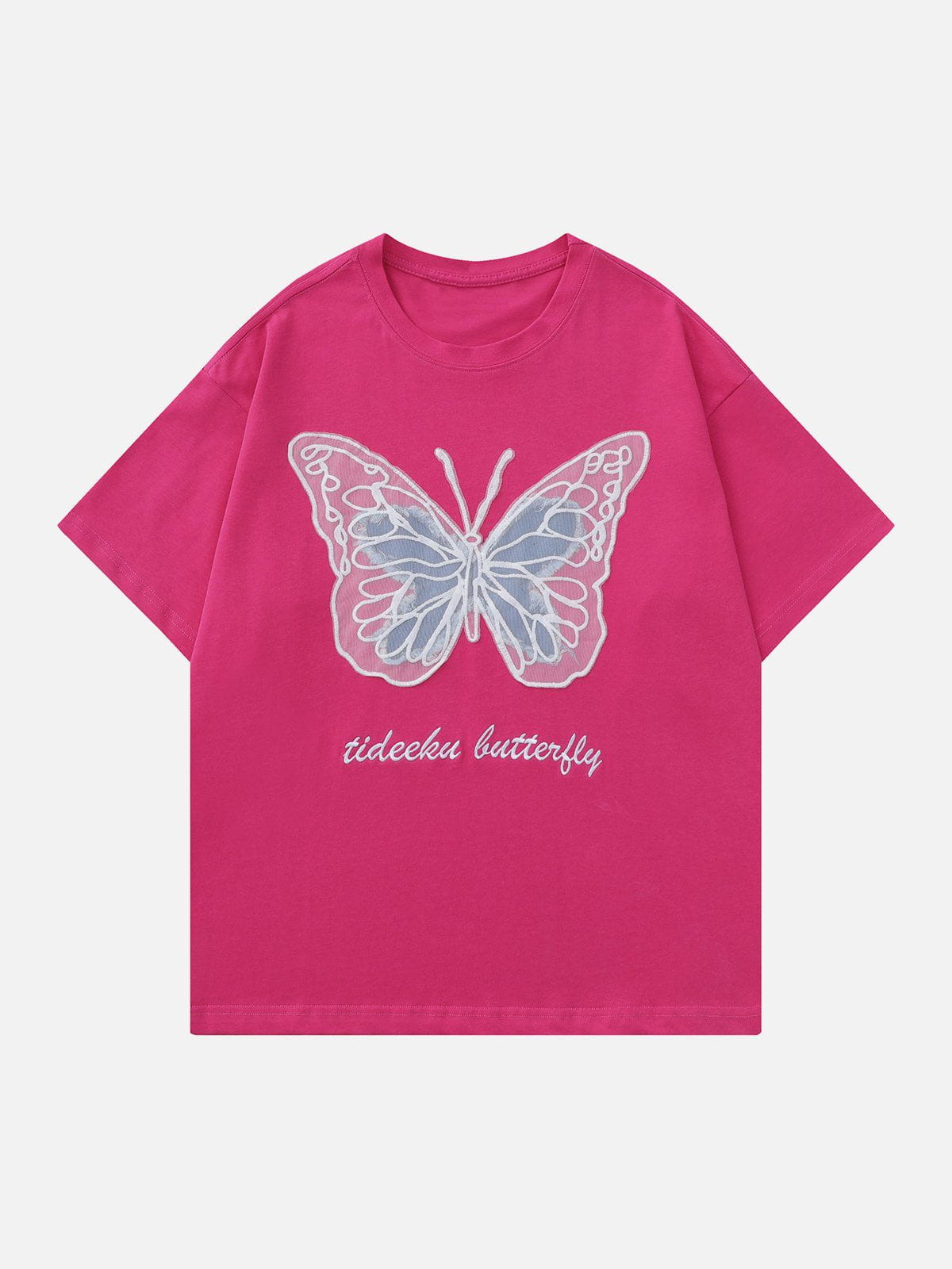 Hollow Mesh  Butterfly Patch Tee