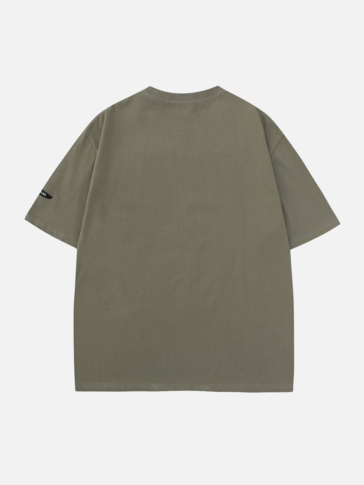 Irregular Letter Print Tee