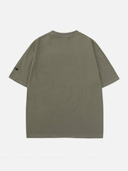 Irregular Letter Print Tee