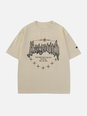 Irregular Letter Print Tee