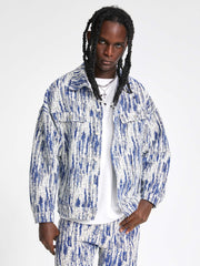 Jacquards Straight Trucker Jacket -1013