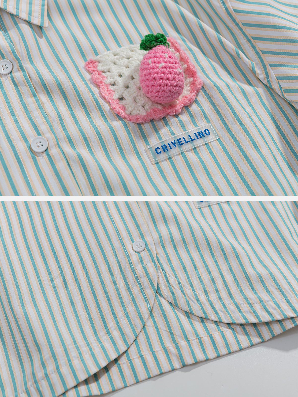 Knitted Strawberry Stripe Tee