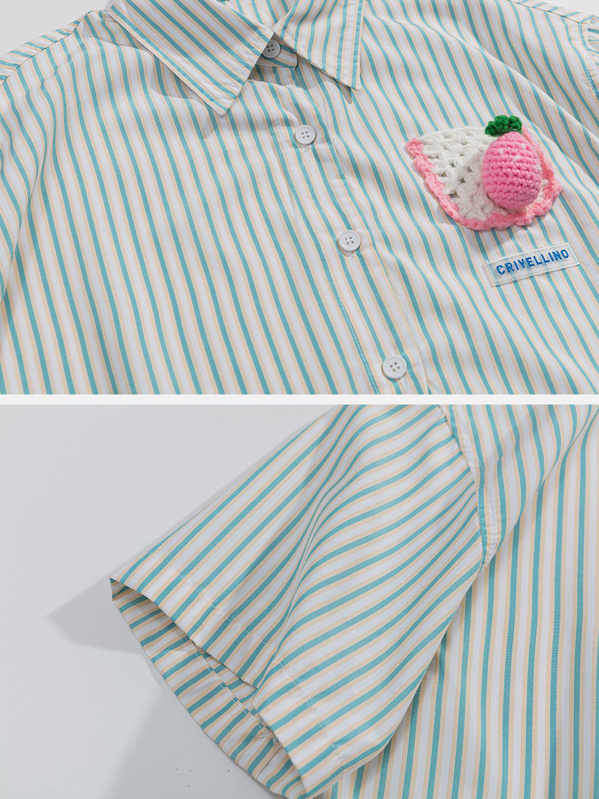 Knitted Strawberry Stripe Tee