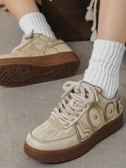 "LOOK" Letters Casual Shoes