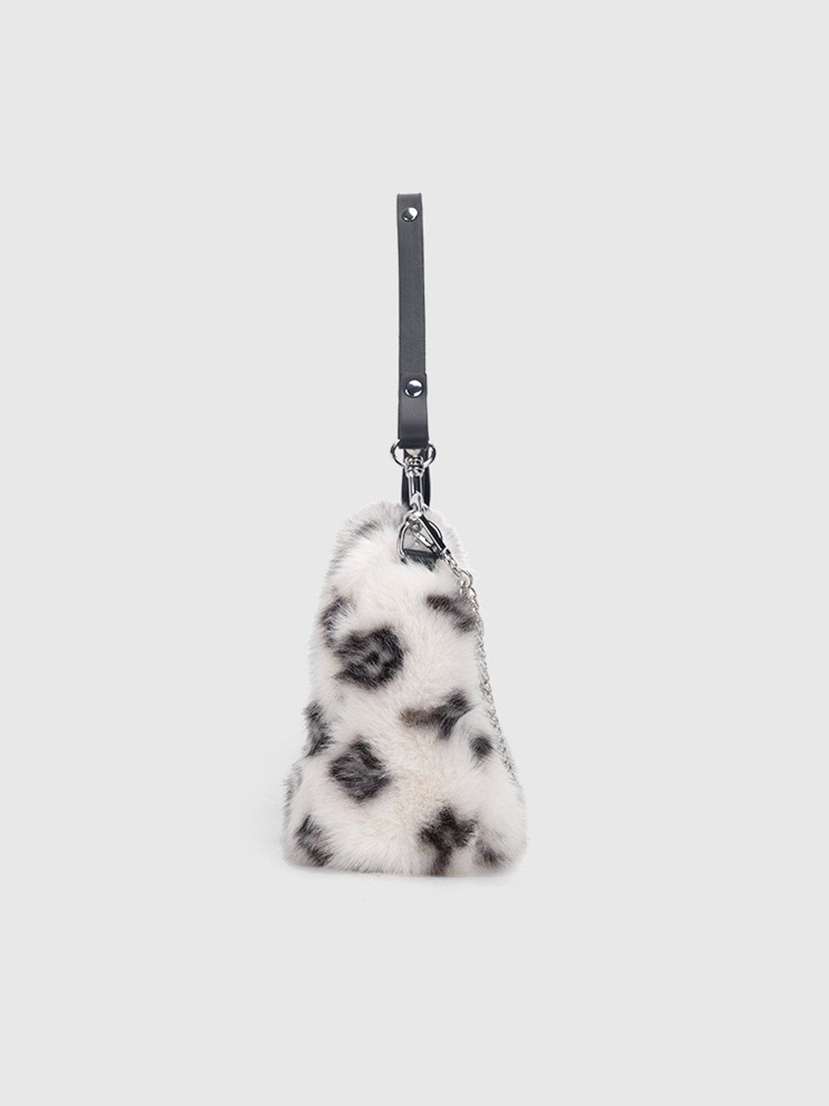 Leopard Fleece Chain Bag