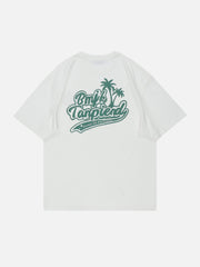 Letter Coconut Palm Print Tee