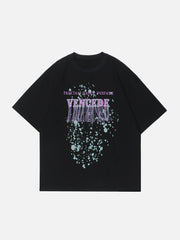 Letter Embroidered Tassel Tee