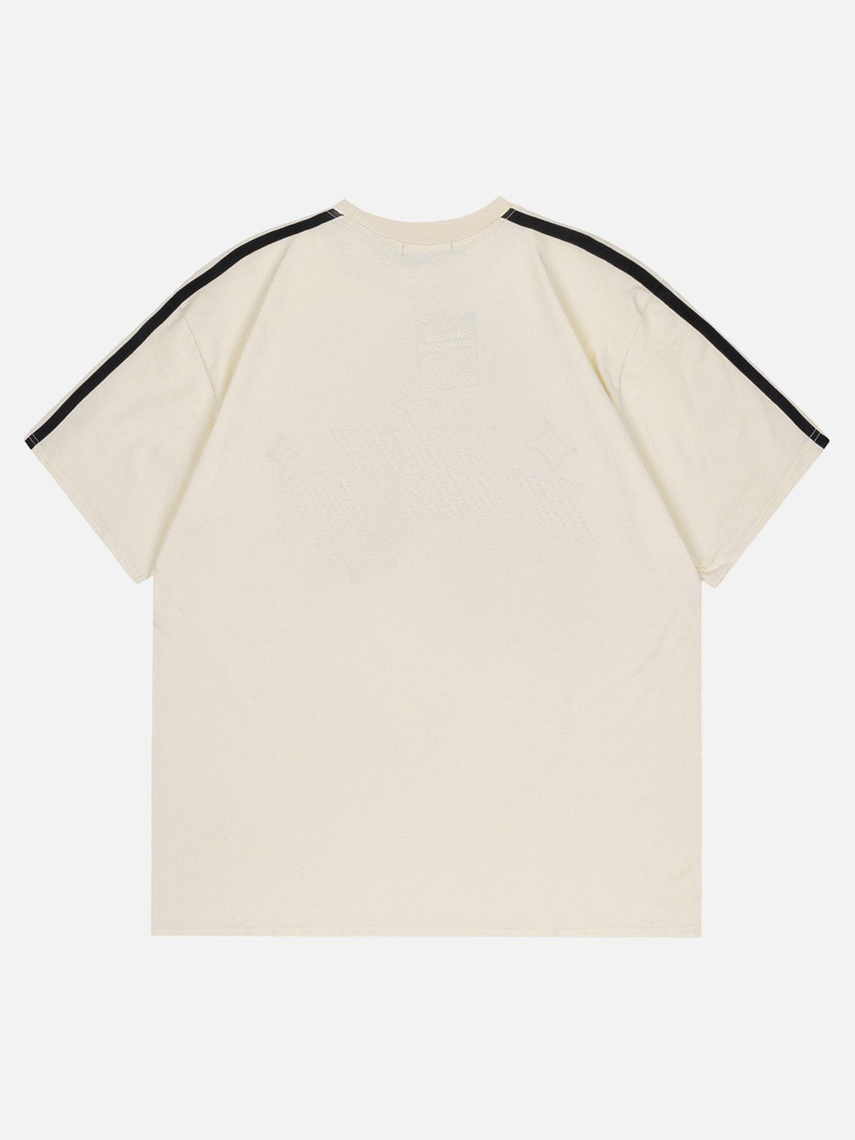 Letter Embroidery Patchwork Tee