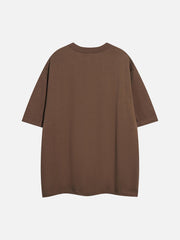 Letter Embroidery Print Tee