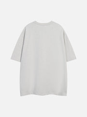 Letter Embroidery Print Tee