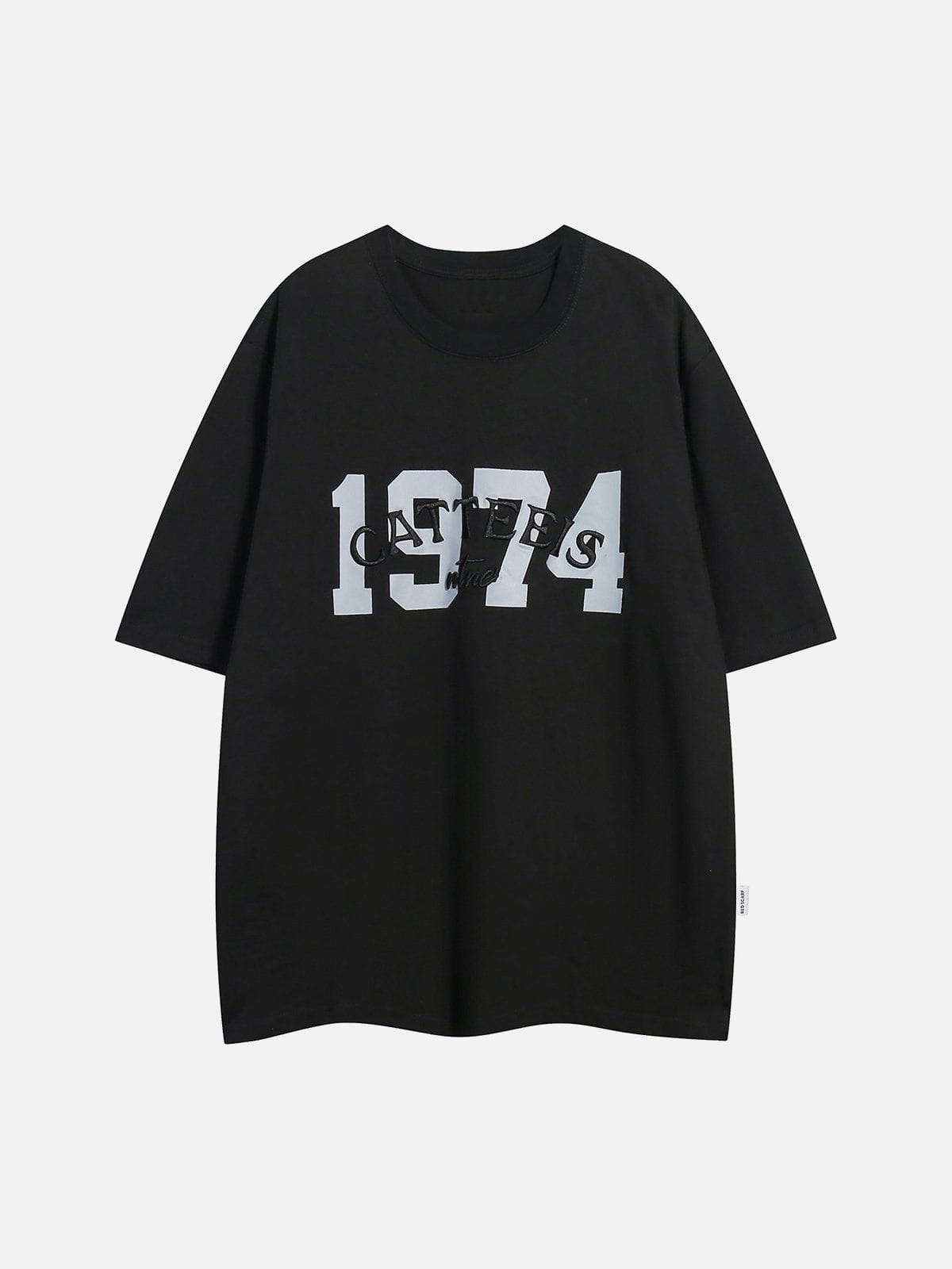 Letter Embroidery Print Tee