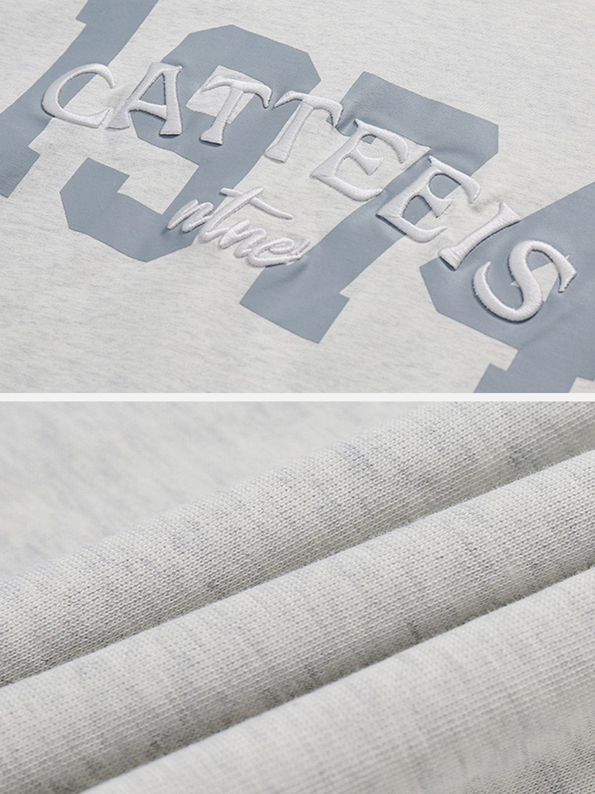 Letter Embroidery Print Tee