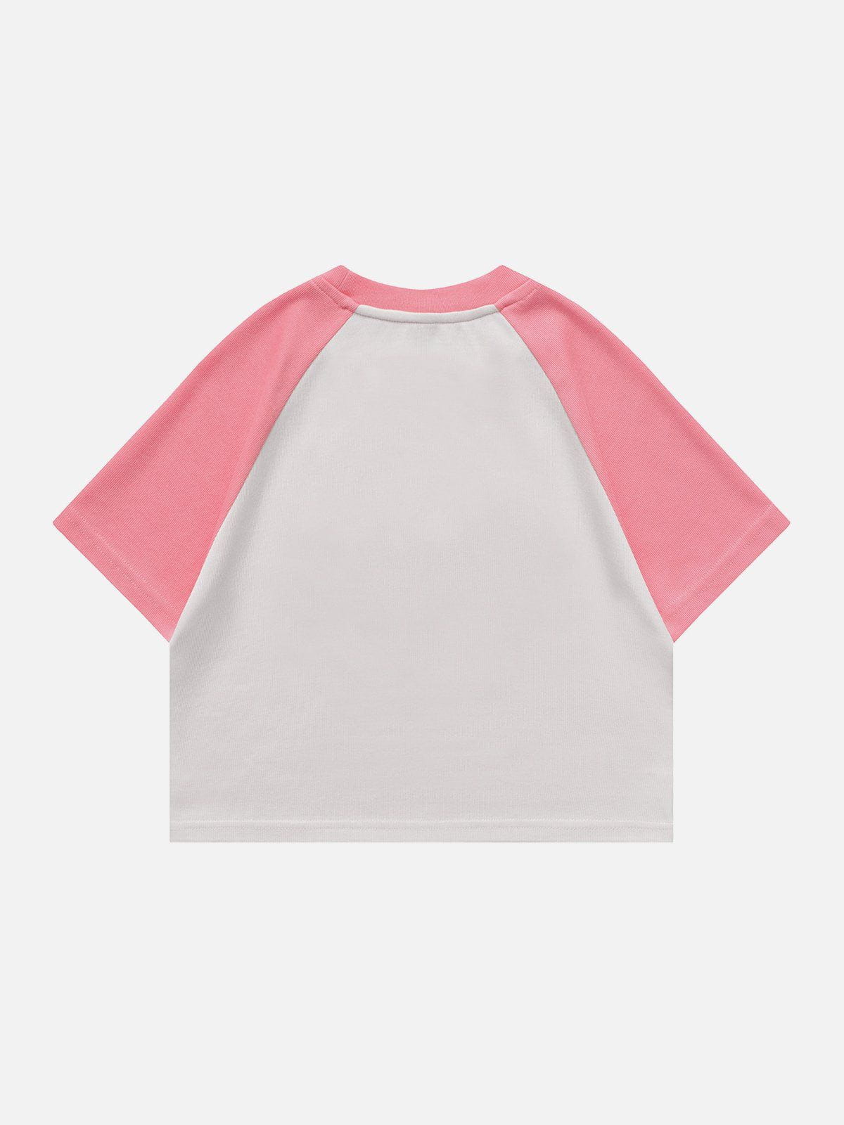 Letter Flocking Raglan Tee