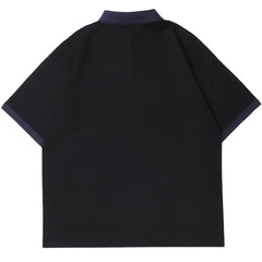 Letter Graphic Polo Collar Tee
