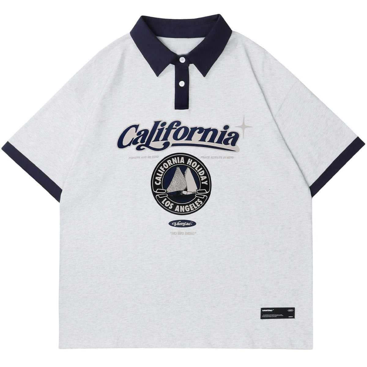 Letter Graphic Polo Collar Tee