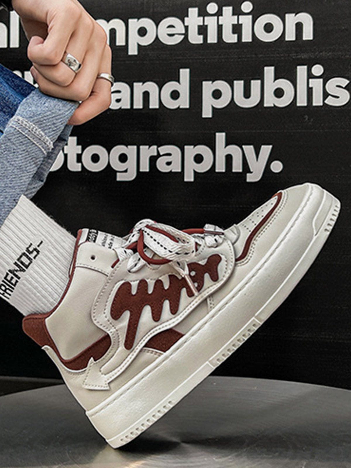 Letter High Skate Shoes