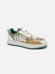 Letter Print Patchwork Skate Shoes