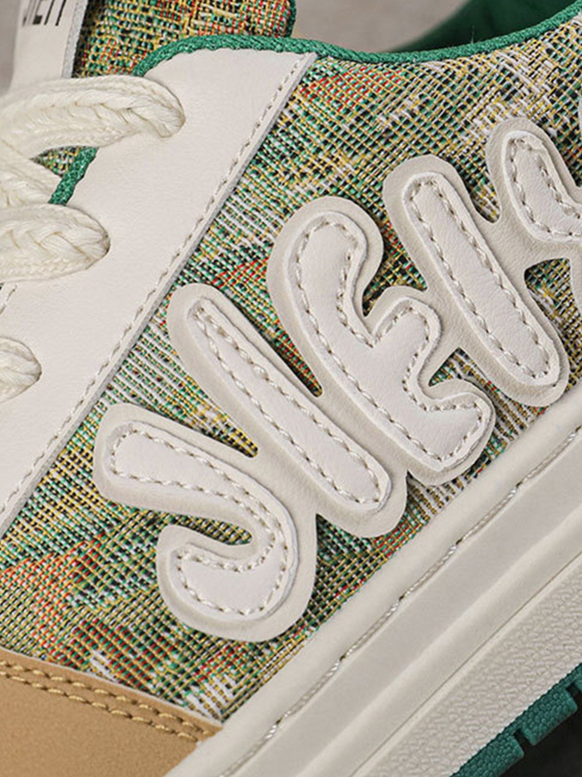 Letter Print Patchwork Skate Shoes